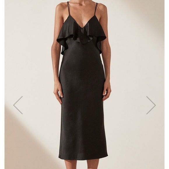 shona joy Dresses & Skirts - Shona Joy Black slip dress midi dress